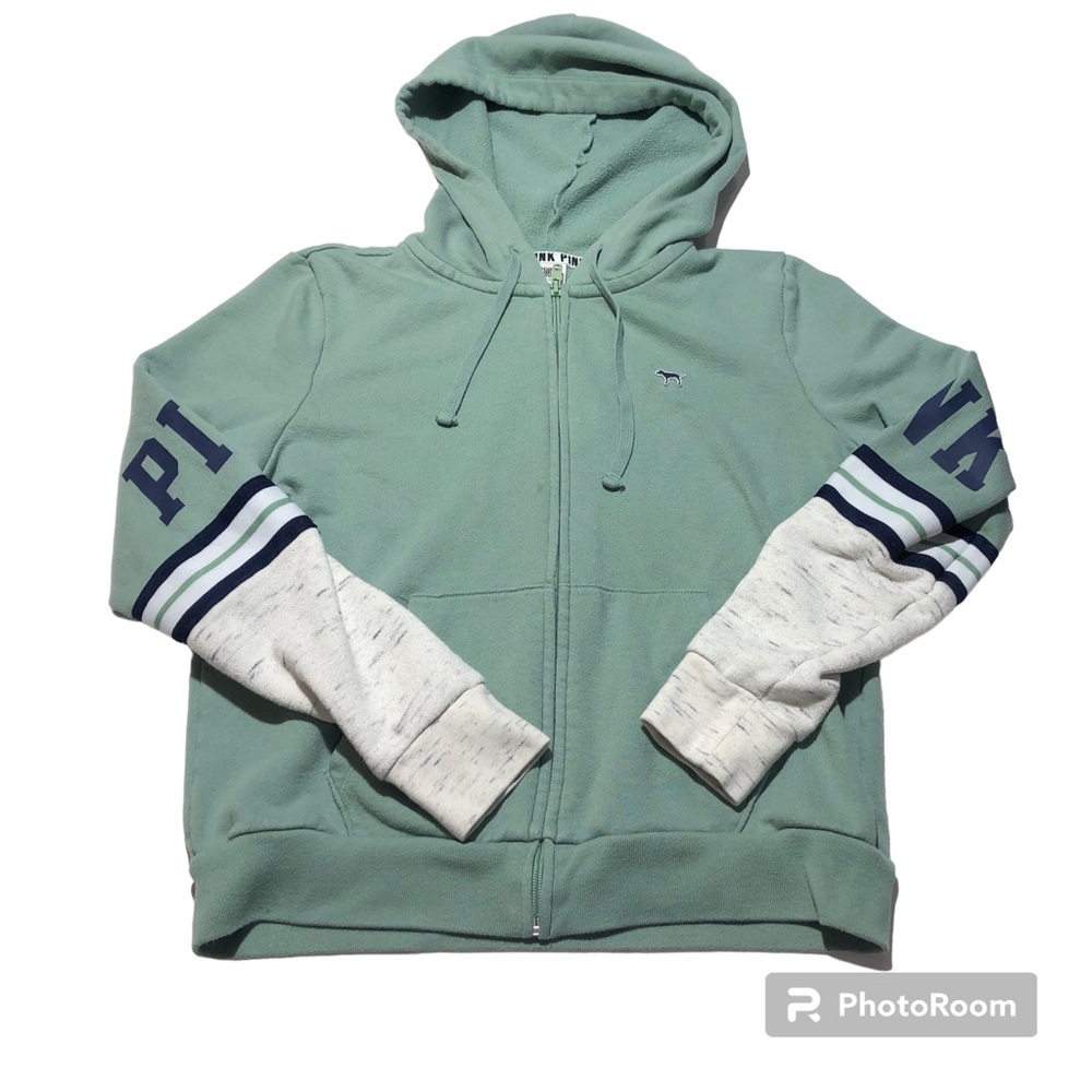 VS Pink Full Zip Up Hooded Sweater Size Medium